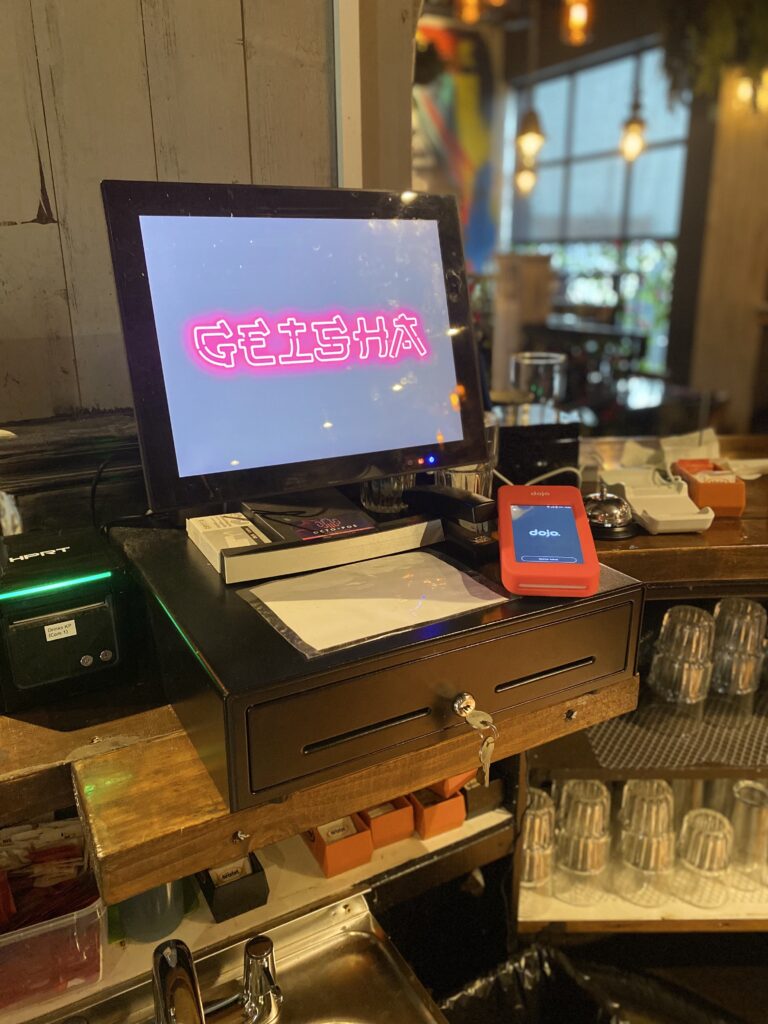 Geisha Newcastle, new till system by Octo-POS with a Dojo card machine integrated